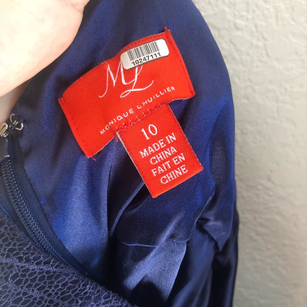 Monique Lhuillier Navy Bridesmaids Dress - Picture 8 of 8